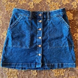 *NEVER WORN J. Crew Denim Button Front Mini Skirt